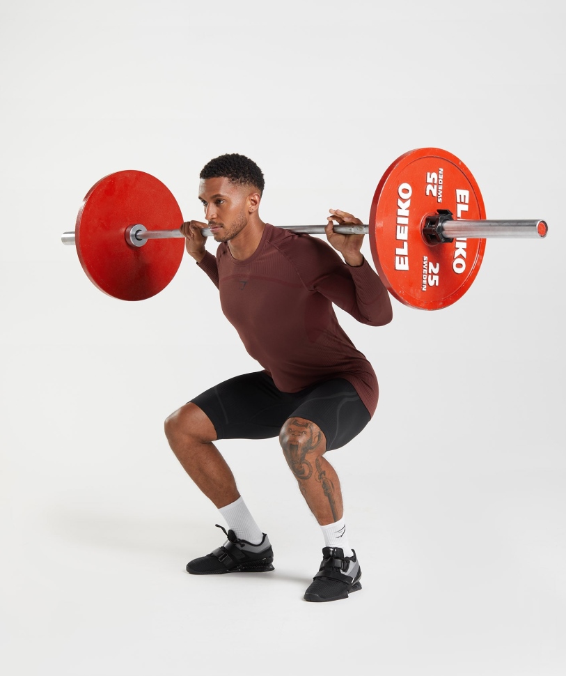 Gymshark 315 χωρίς ραφές σορτς 1/2 μαύρο-γκρι ανθρακί