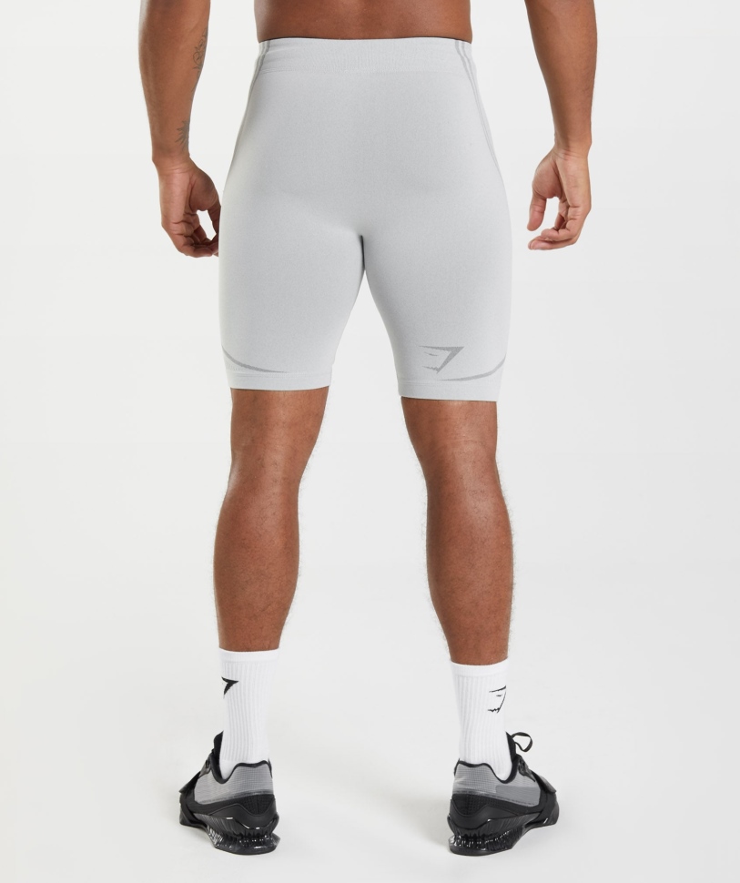 Gymshark 315 σορτς χωρίς ραφές 1/2 ανοιχτό γκρι-ανθρακί