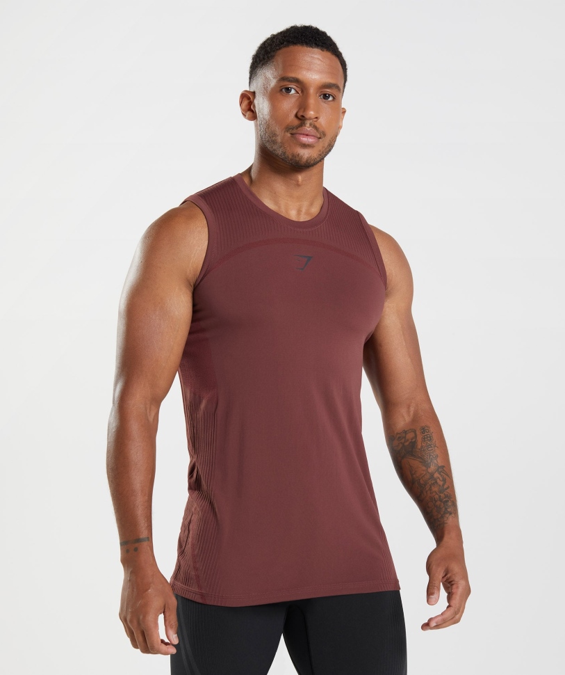 Gymshark 315 χωρίς ραφή δεξαμενή Cherry Brown