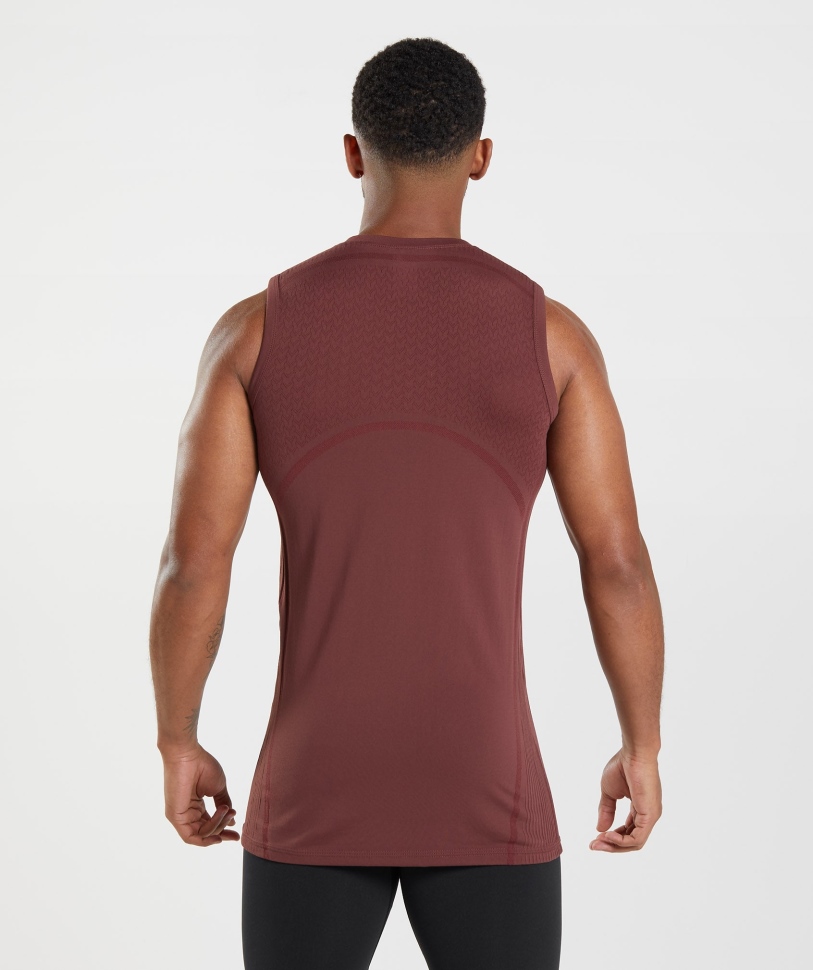 Gymshark 315 χωρίς ραφή δεξαμενή Cherry Brown
