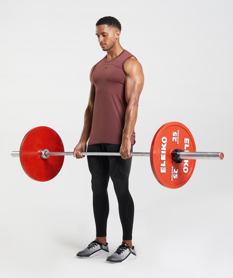 Gymshark 315 χωρίς ραφή δεξαμενή Cherry Brown