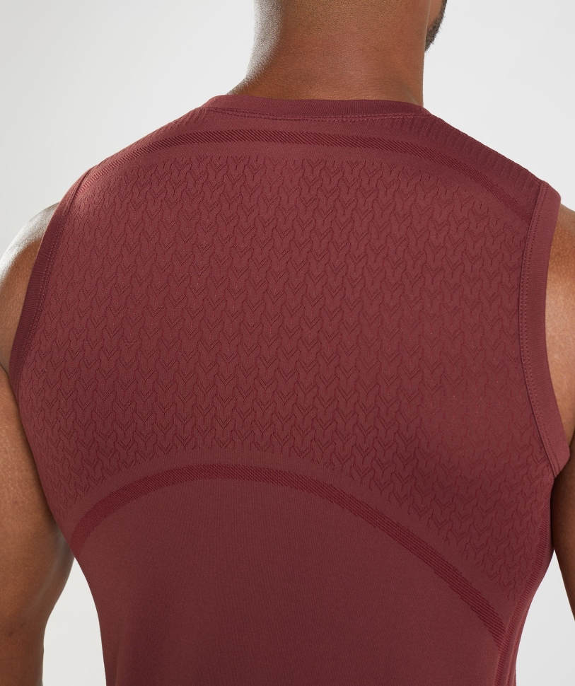 Gymshark 315 χωρίς ραφή δεξαμενή Cherry Brown