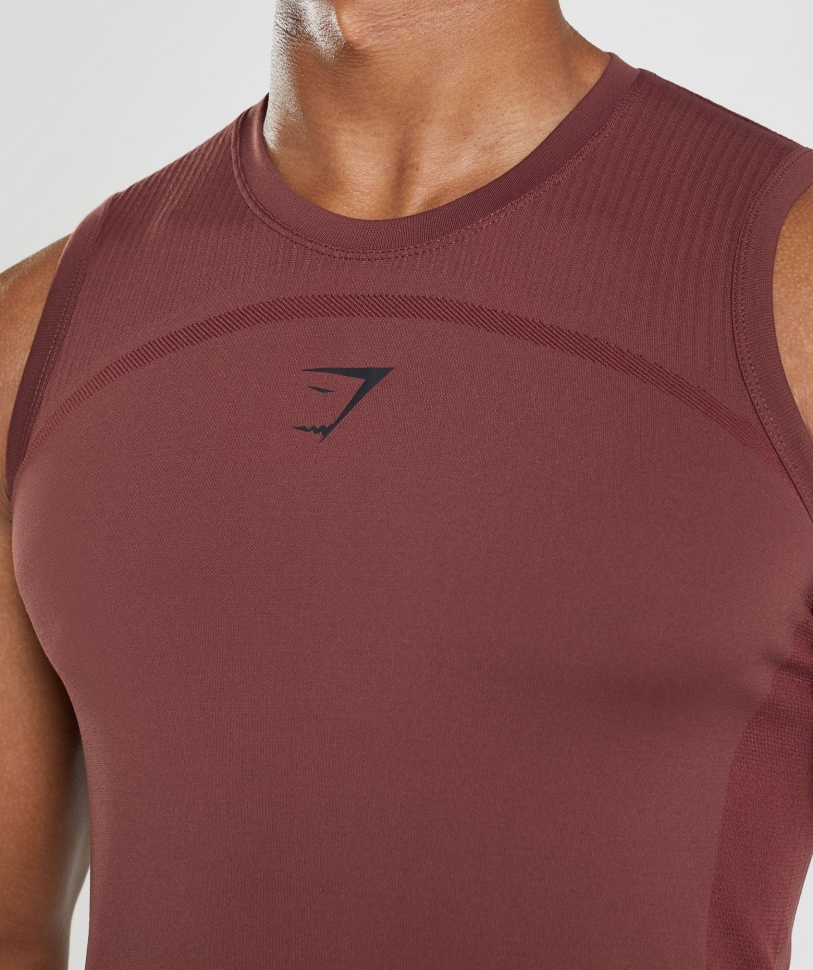 Gymshark 315 χωρίς ραφή δεξαμενή Cherry Brown