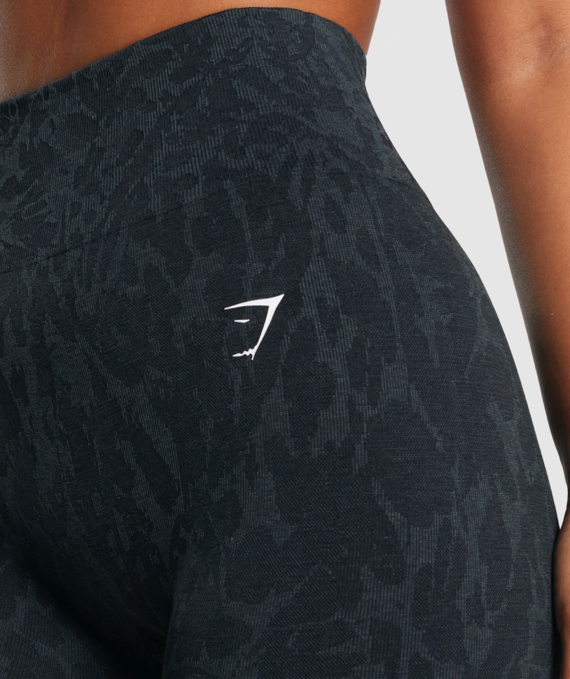 Gymshark προσαρμοστεί ζώο χωρίς ραφή σορτς ποδηλασίας σε μαύρο-πεταλούδα