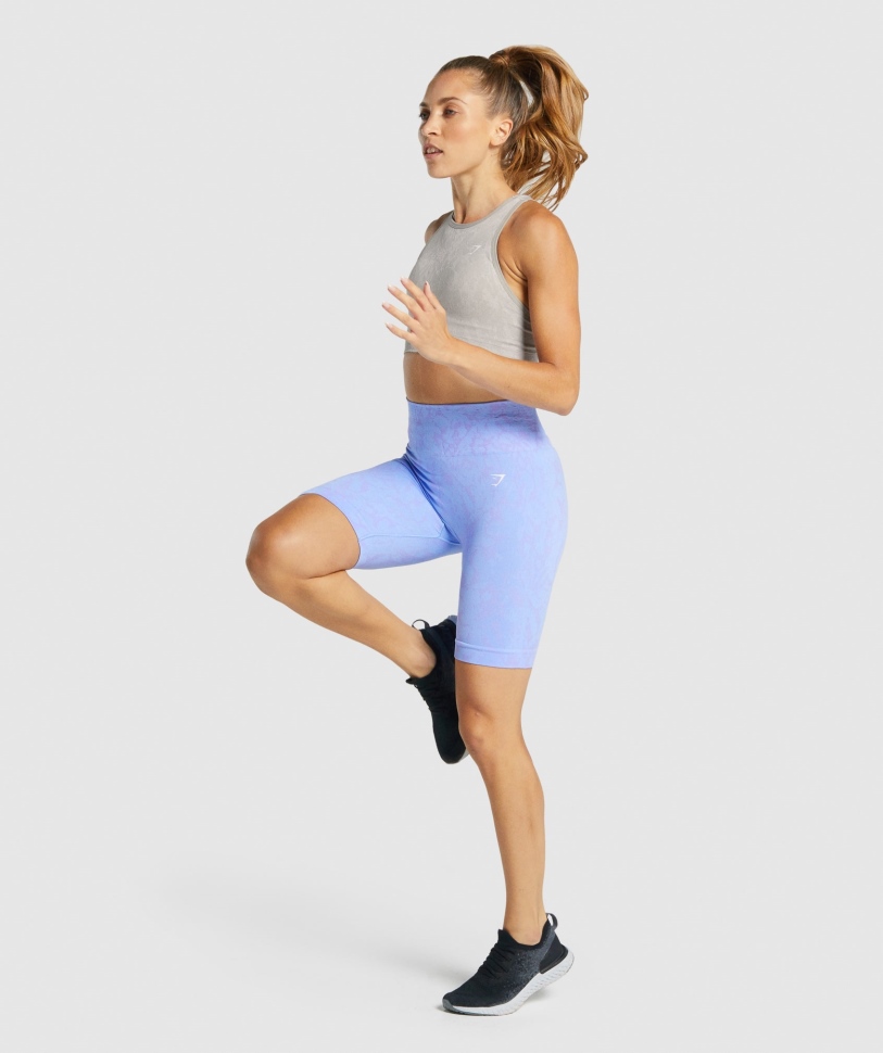 Gymshark προσαρμοστεί ζώο χωρίς ραφή σορτς ποδηλασίας πεταλούδα-σιέλ