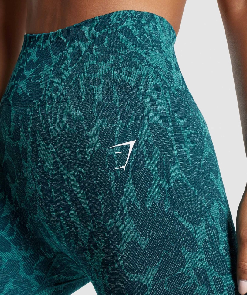 Gymshark προσαρμόζει ζώο χωρίς ραφή κολάν πεταλούδα-γαλάζιο