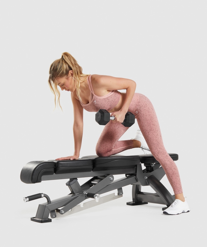 Gymshark προσαρμογή Fleck χωρίς ραφή αθλητικό σουτιέν ορυκτό-ροζ