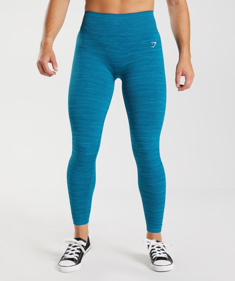 Gymshark Adapt Marl κολάν χωρίς ραφή Vlt-atlantic Blue-shark Blue