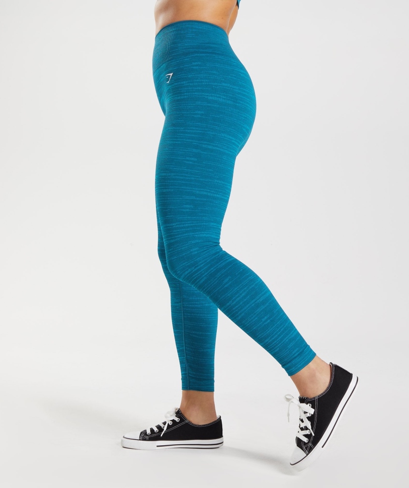 Gymshark Adapt Marl κολάν χωρίς ραφή Vlt-atlantic Blue-shark Blue