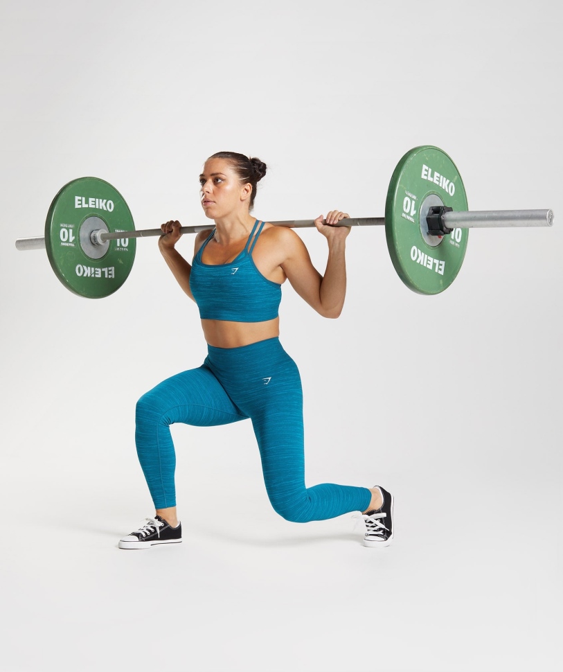 Gymshark Adapt Marl κολάν χωρίς ραφή Vlt-atlantic Blue-shark Blue