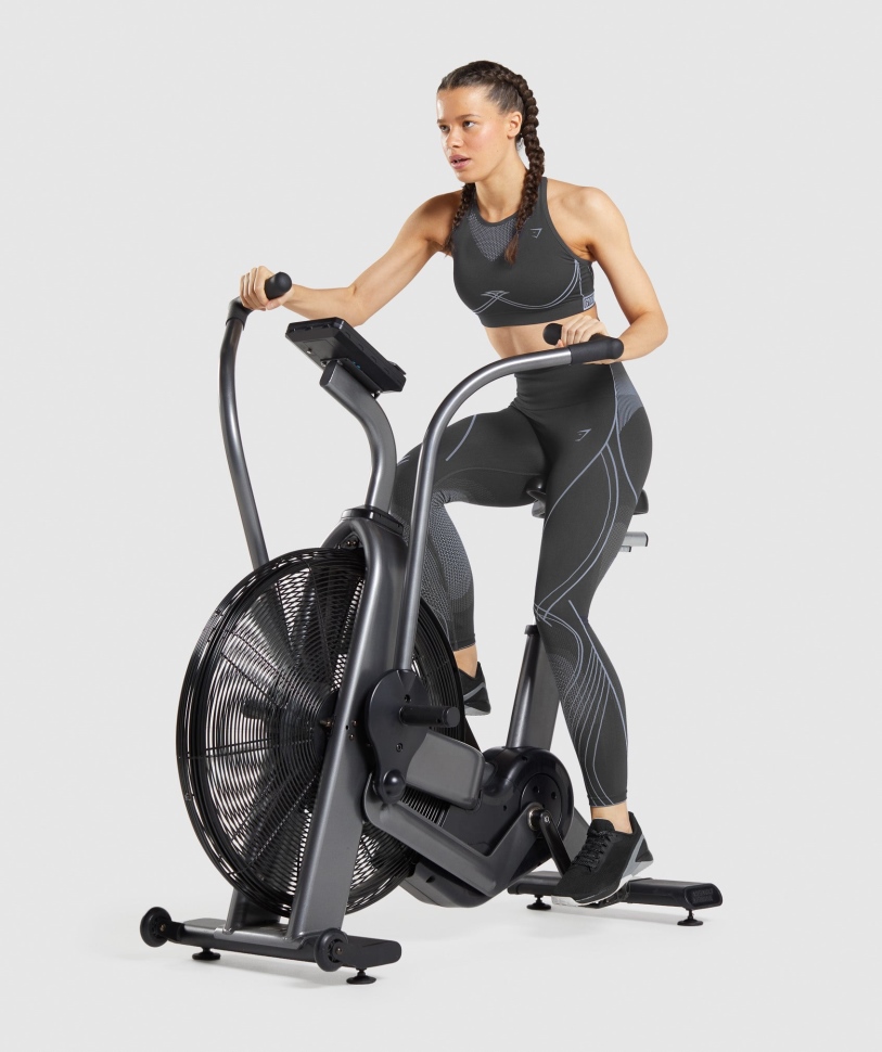 Gymshark Apex χωρίς ραφή ψηλό κολάν όνυχας γκρι-λεβάντα μπλε