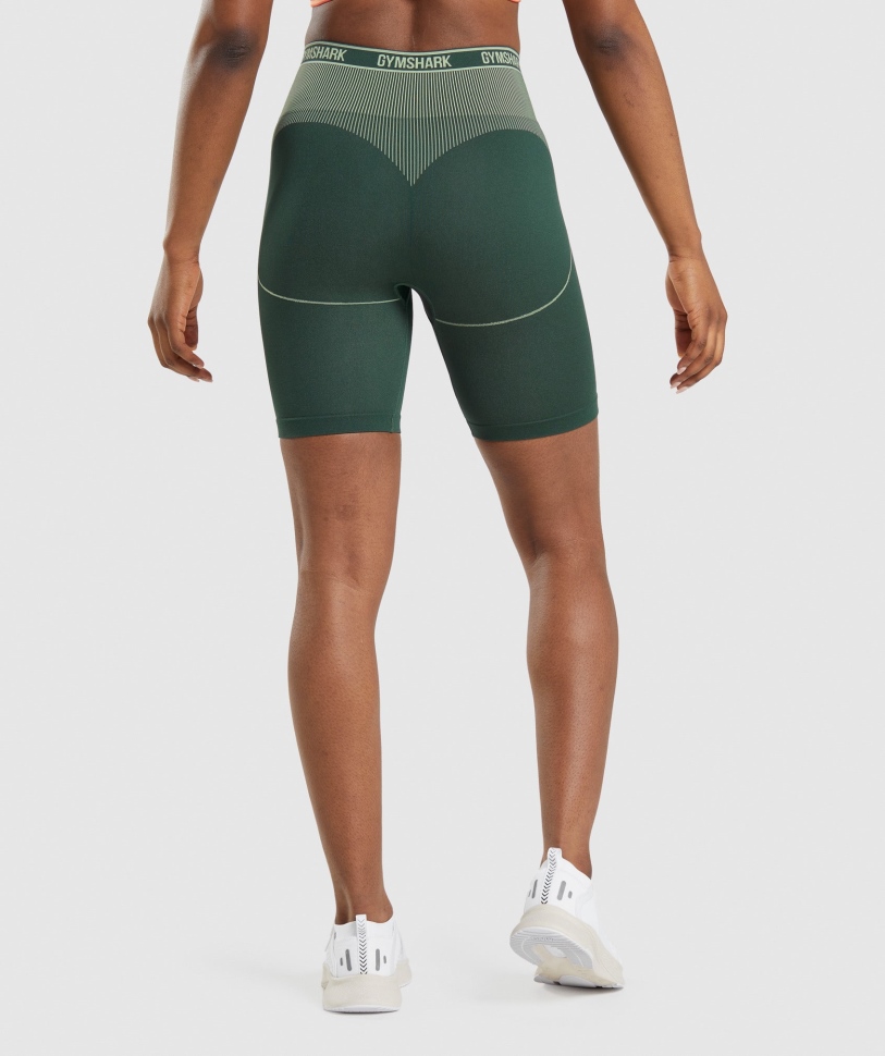 Gymshark Apex απρόσκοπτη ψηλή άνοδος κοντός οψιδιανός πράσινο-αγγούρι πράσινο