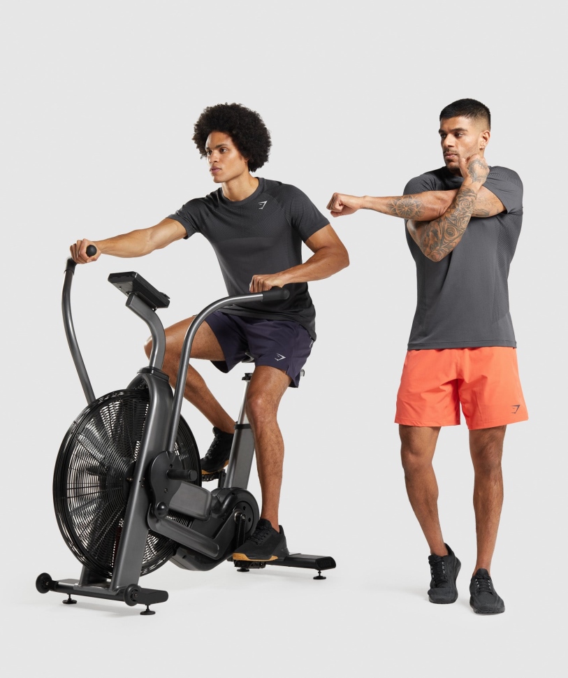 Gymshark Apex μπλουζάκι χωρίς ραφή Onyx γκρι-μαύρο