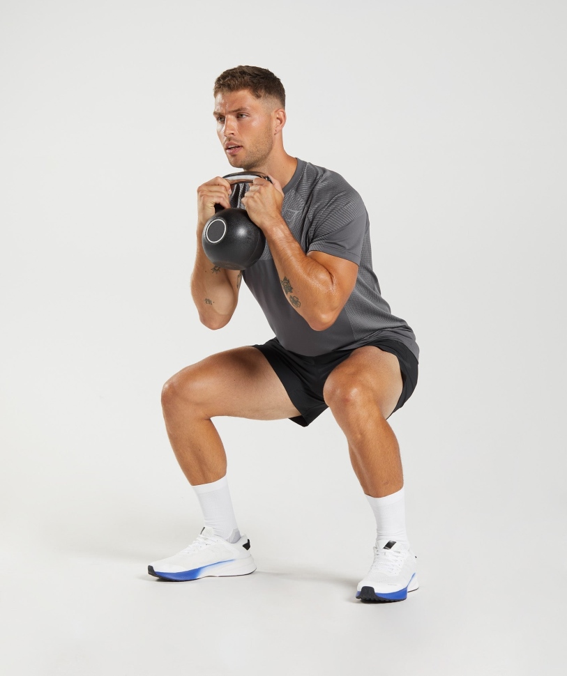 Gymshark Apex απρόσκοπτη T-shirt σιλουέτα γκρι-smokey γκρι