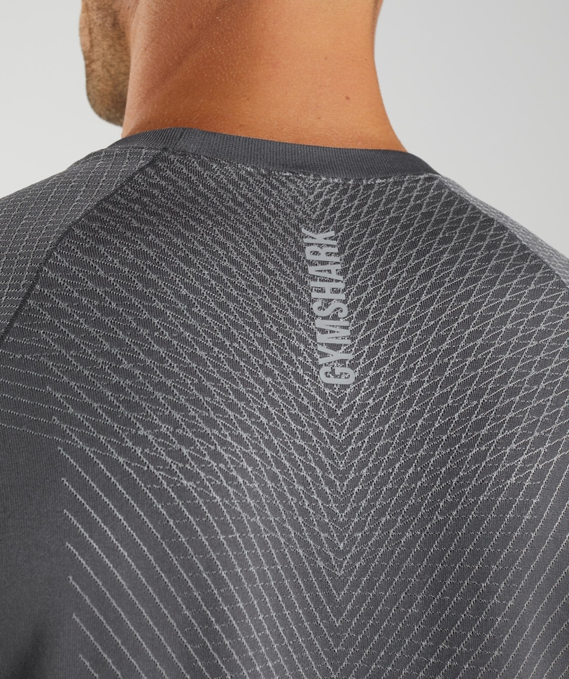 Gymshark Apex απρόσκοπτη T-shirt σιλουέτα γκρι-smokey γκρι