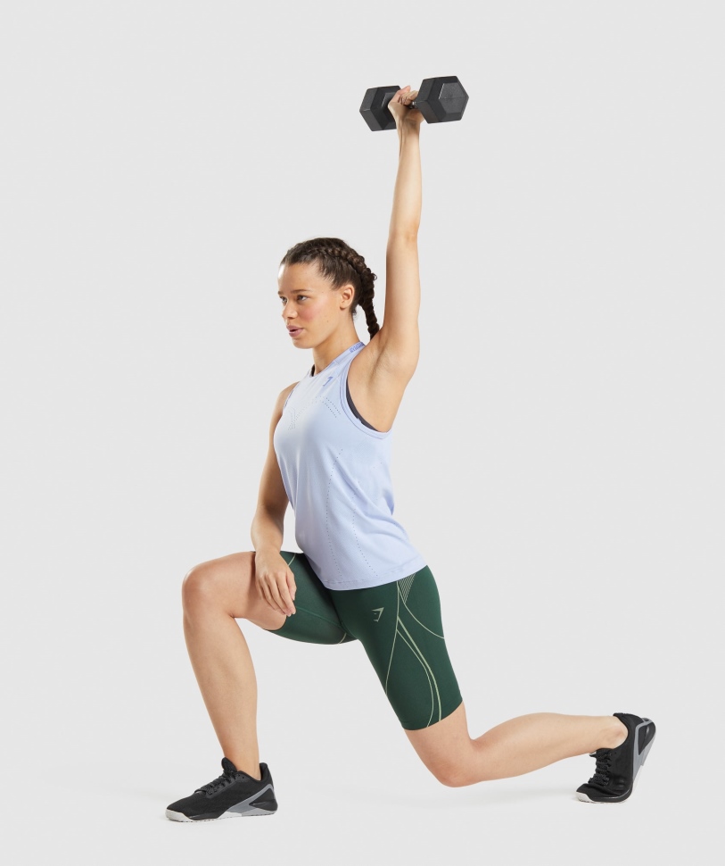 Gymshark Apex απρόσκοπτη δεξαμενή λεβάντα μπλε-μπλε γηπέδου