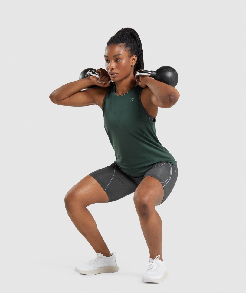 Gymshark Apex χωρίς ραφή δεξαμενή οψιδιανός πράσινο-αγγούρι πράσινο