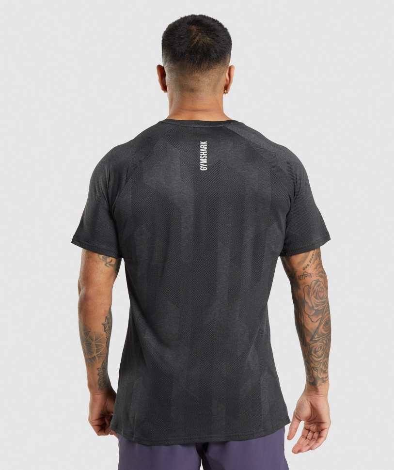 Gymshark Apex T-shirt μαύρο-όνυχα γκρι
