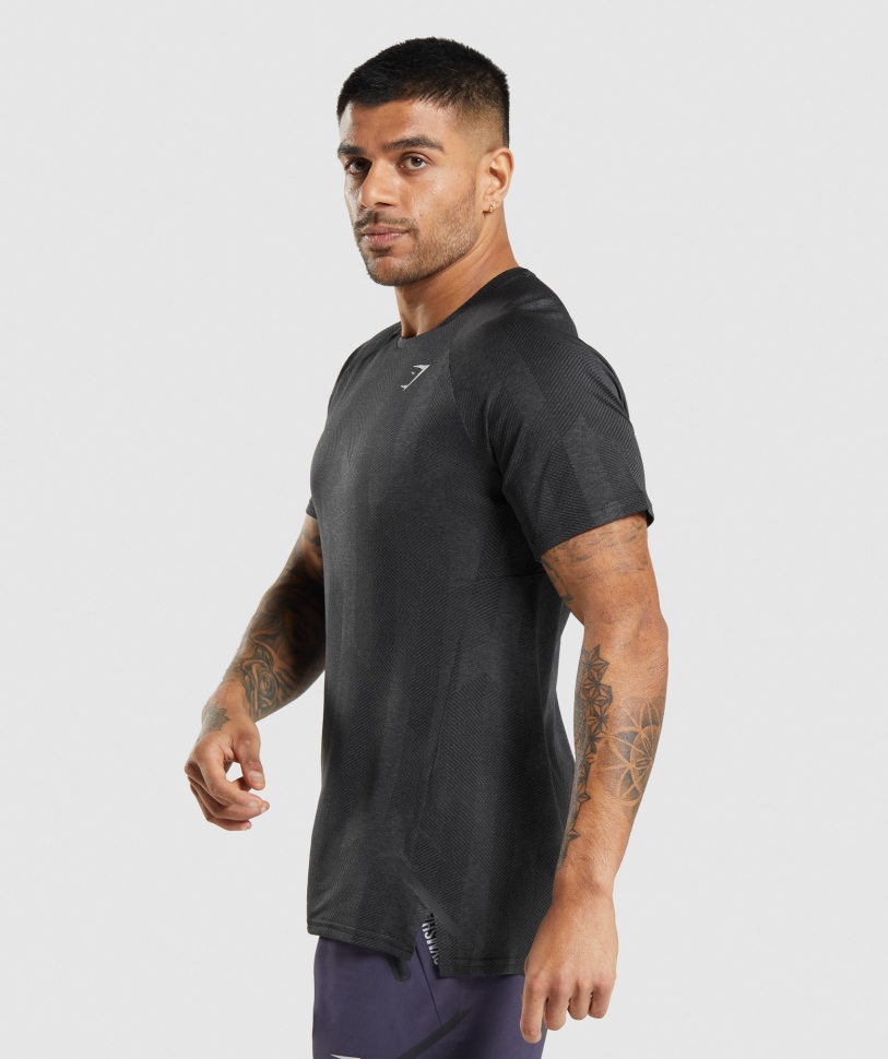 Gymshark Apex T-shirt μαύρο-όνυχα γκρι