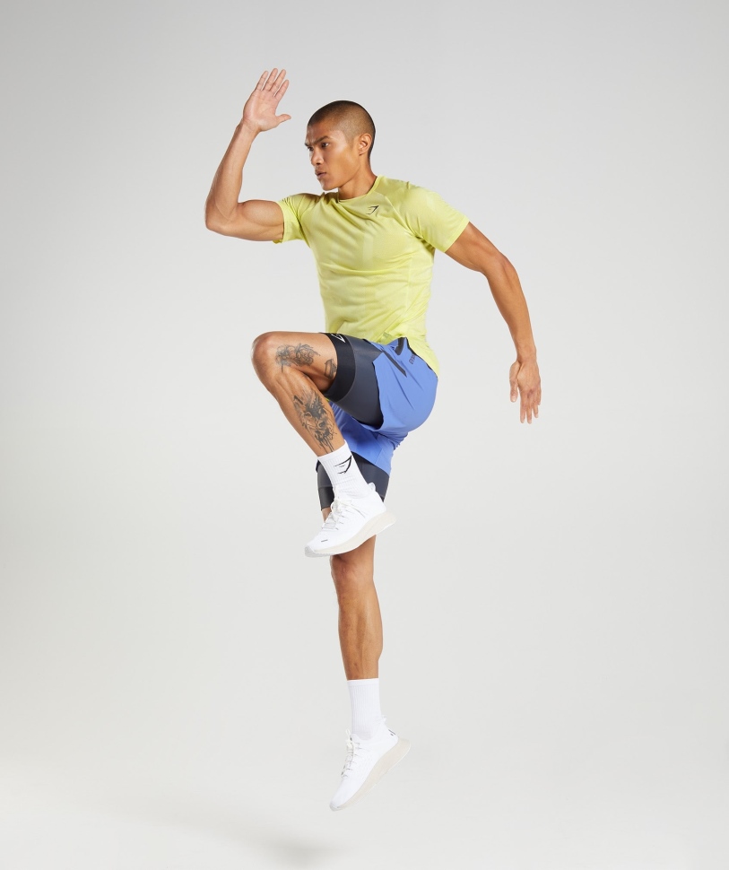 Gymshark Apex μπλουζάκι πυγολαμπίδα πράσινο-λευκό