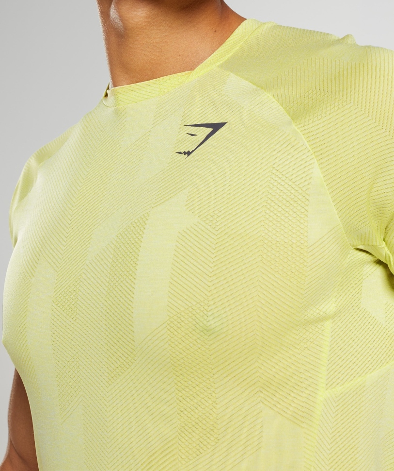 Gymshark Apex μπλουζάκι πυγολαμπίδα πράσινο-λευκό