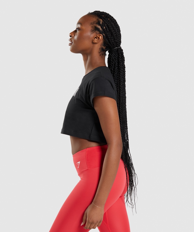 Crop Top Gymshark Apollo μαύρο