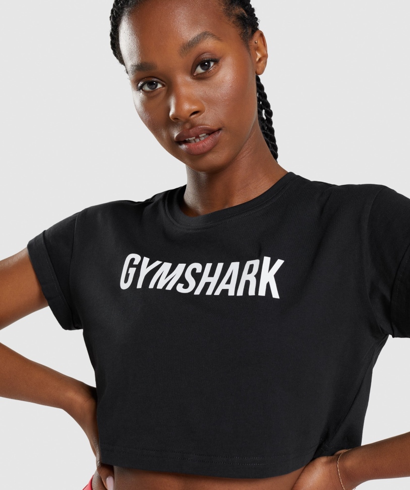 Crop Top Gymshark Apollo μαύρο