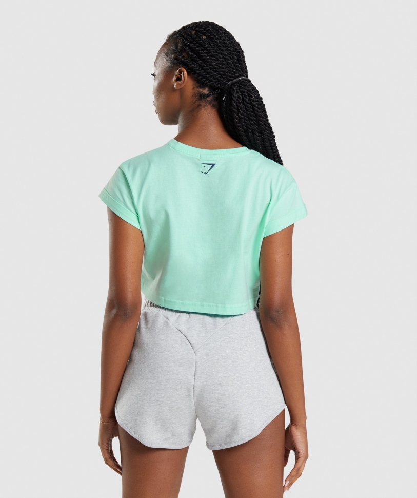 Gymshark Apollo Crop Top Turbo Blue