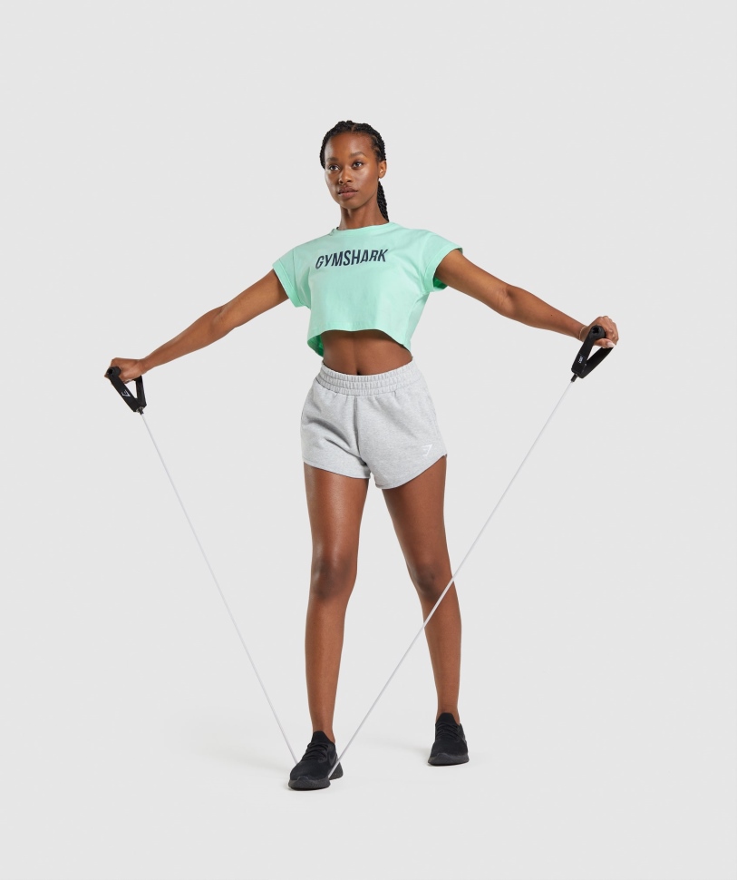 Gymshark Apollo Crop Top Turbo Blue