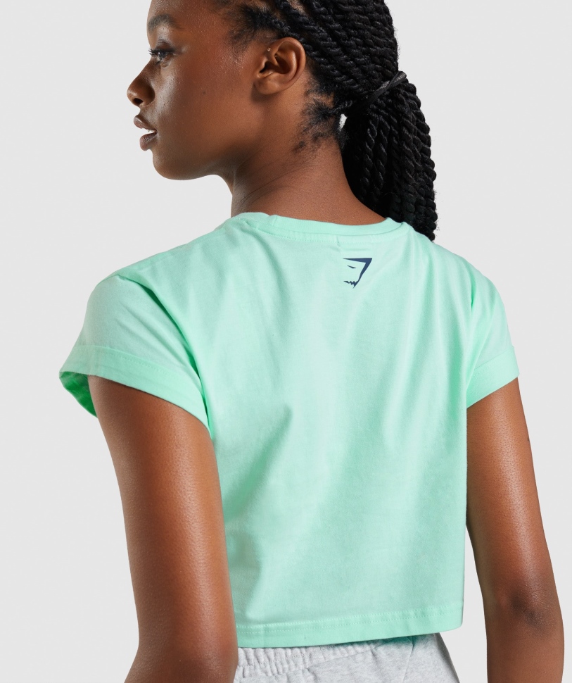 Gymshark Apollo Crop Top Turbo Blue