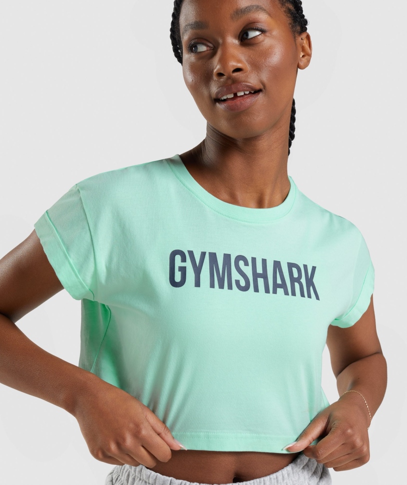 Gymshark Apollo Crop Top Turbo Blue