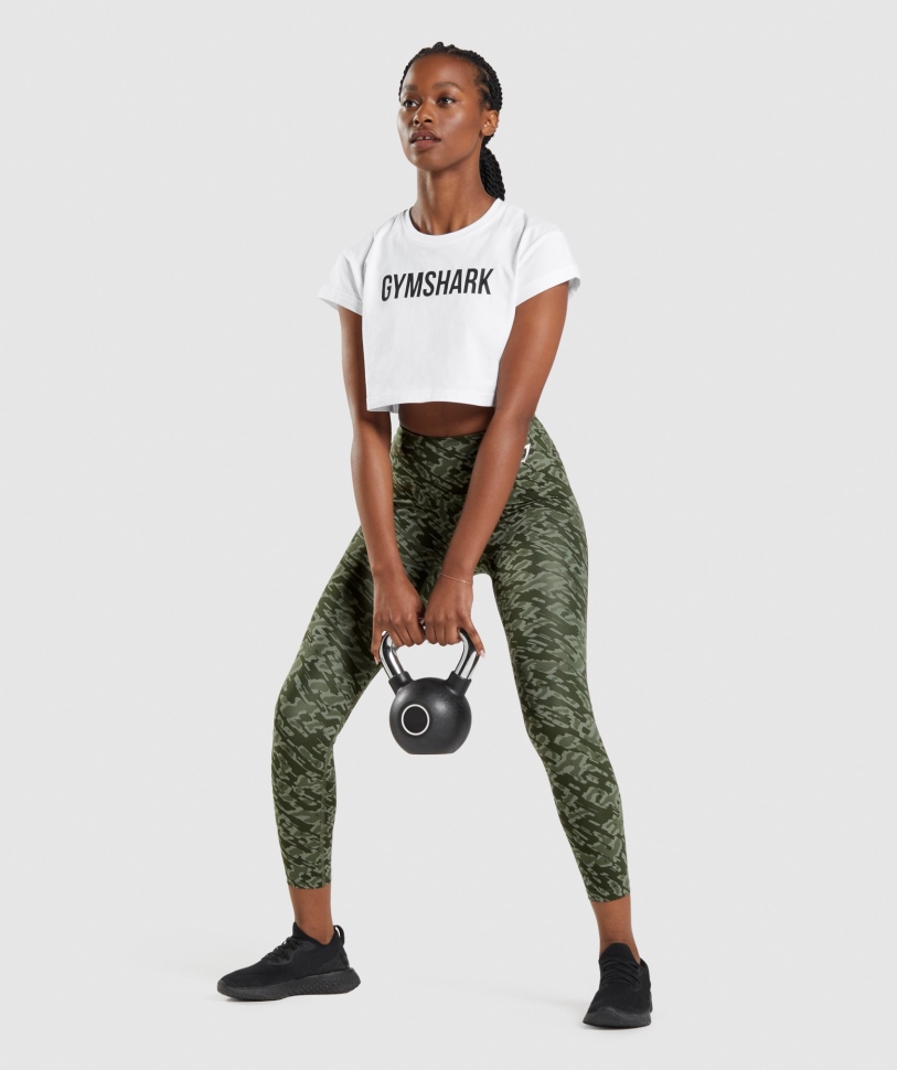 Gymshark Apollo Crop Top λευκό