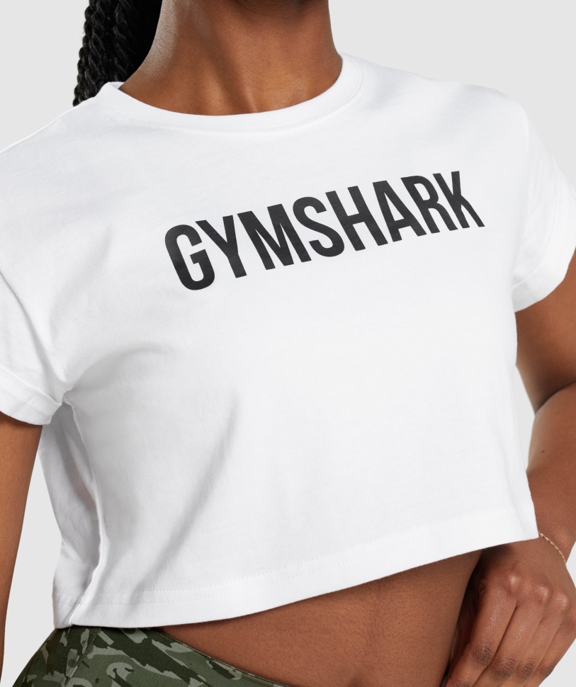 Gymshark Apollo Crop Top λευκό