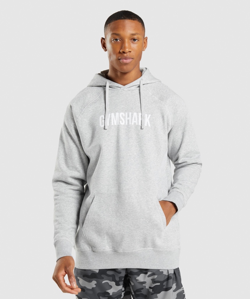 Gymshark Apollo Hoodie ανοιχτό γκρι Core Marl