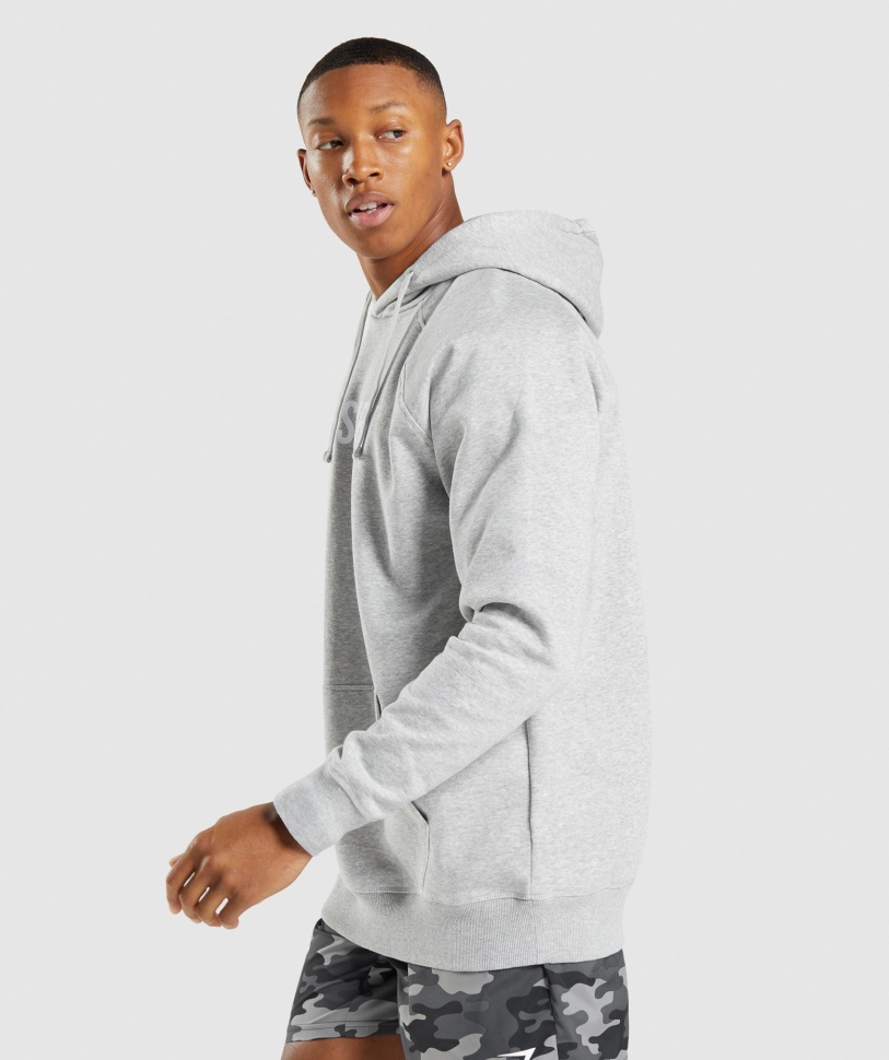 Gymshark Apollo Hoodie ανοιχτό γκρι Core Marl