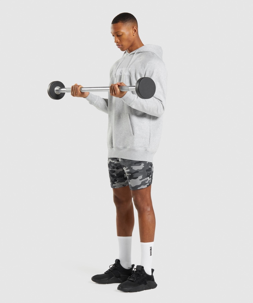 Gymshark Apollo Hoodie ανοιχτό γκρι Core Marl