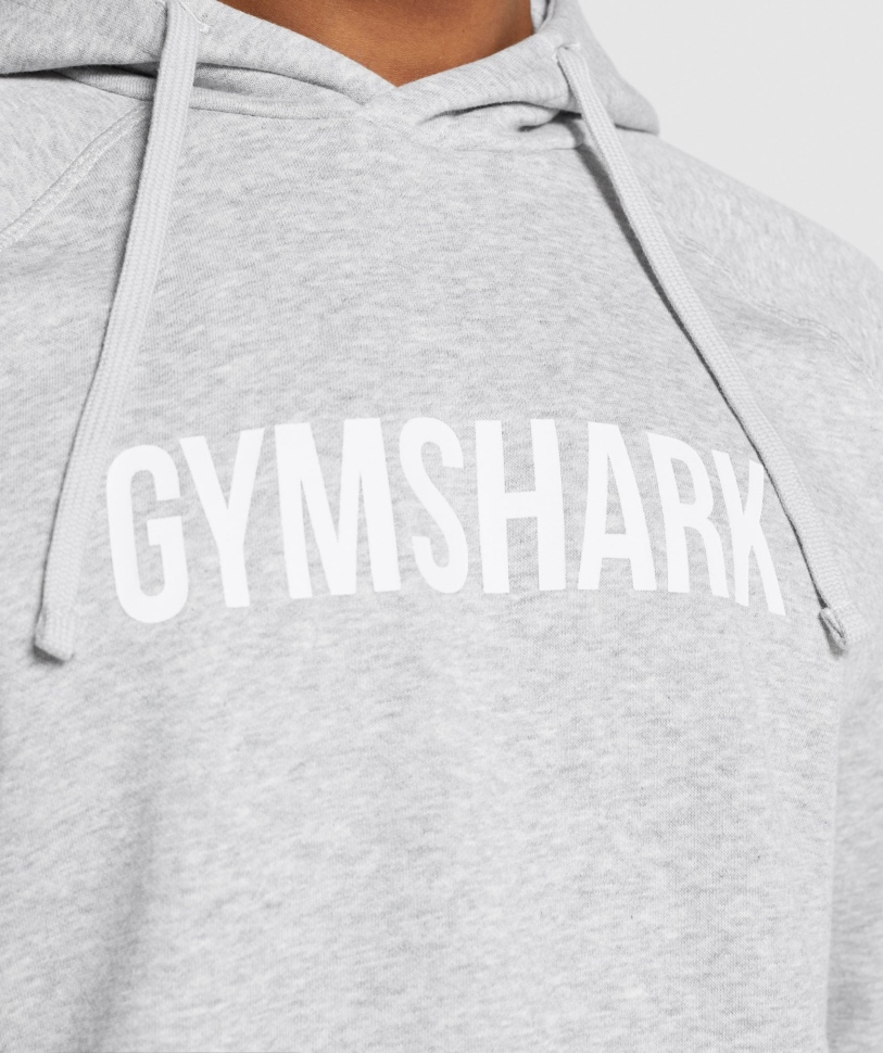 Gymshark Apollo Hoodie ανοιχτό γκρι Core Marl