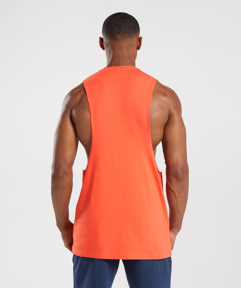Gymshark Apollo Infill Drop Tank Tank Papaya Orange