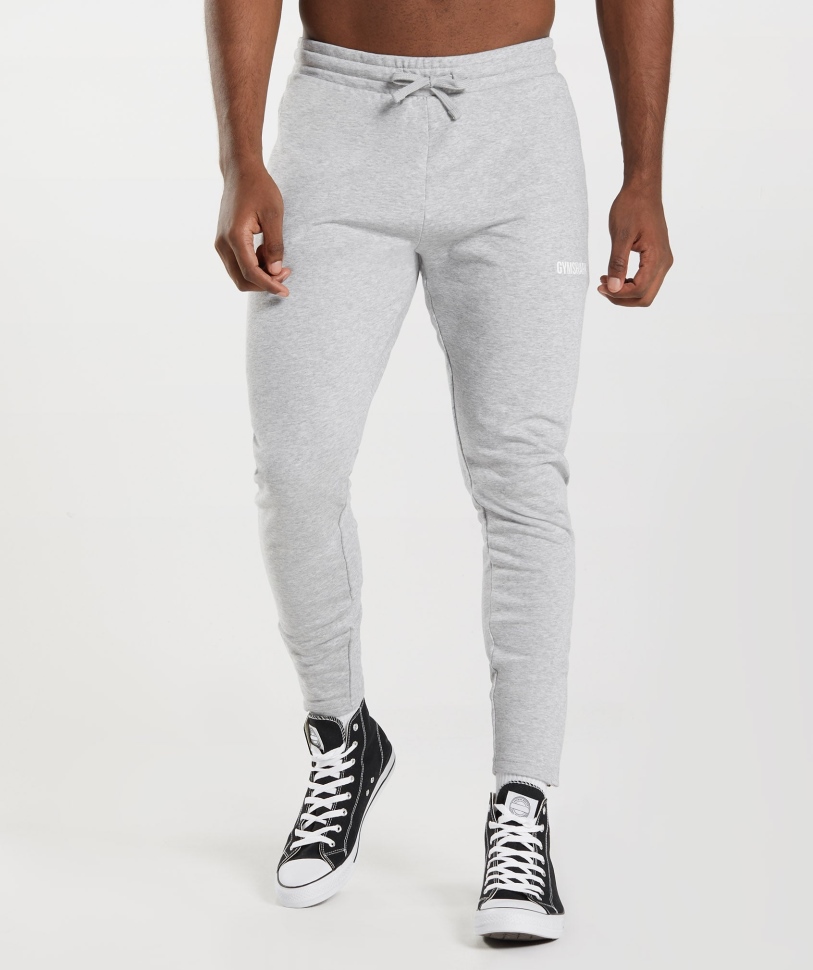 Gymshark Apollo Joggers ανοιχτό γκρι μάργα