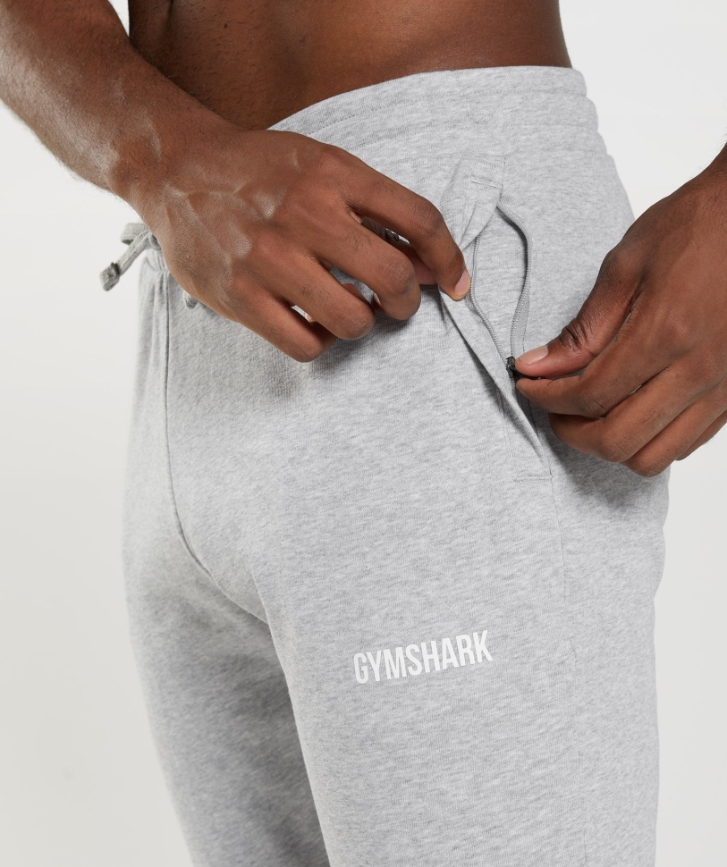 Gymshark Apollo Joggers ανοιχτό γκρι μάργα