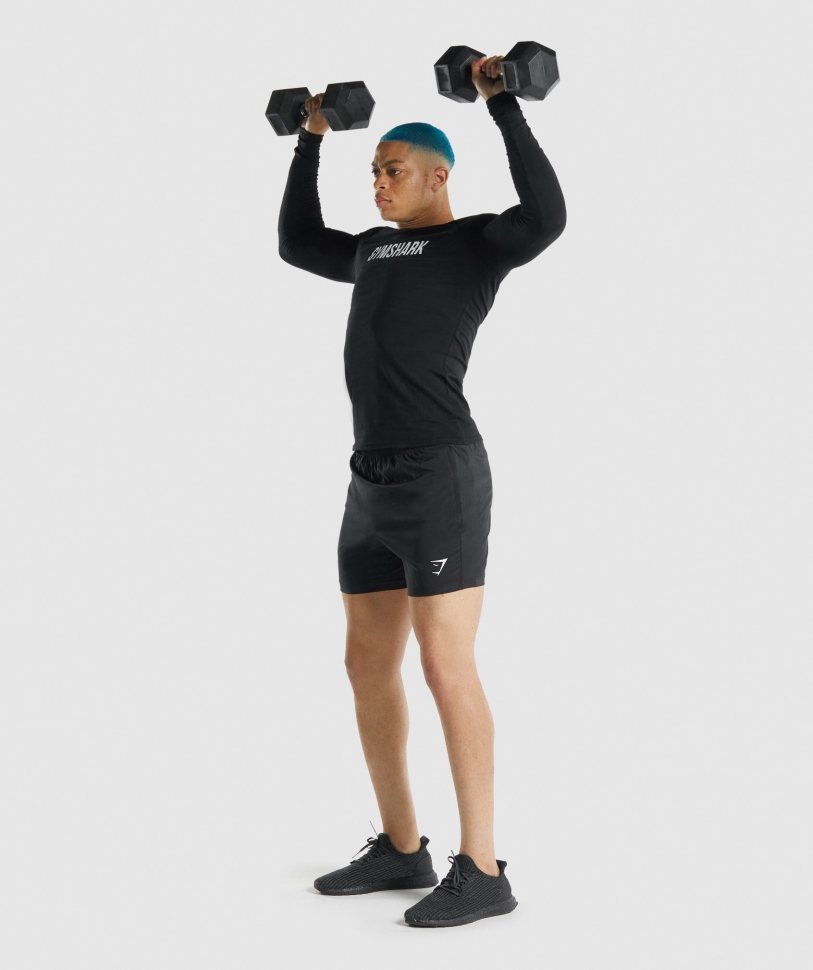 Gymshark Apollo μακρυμάνικο μπλουζάκι ανδρικό μαύρο