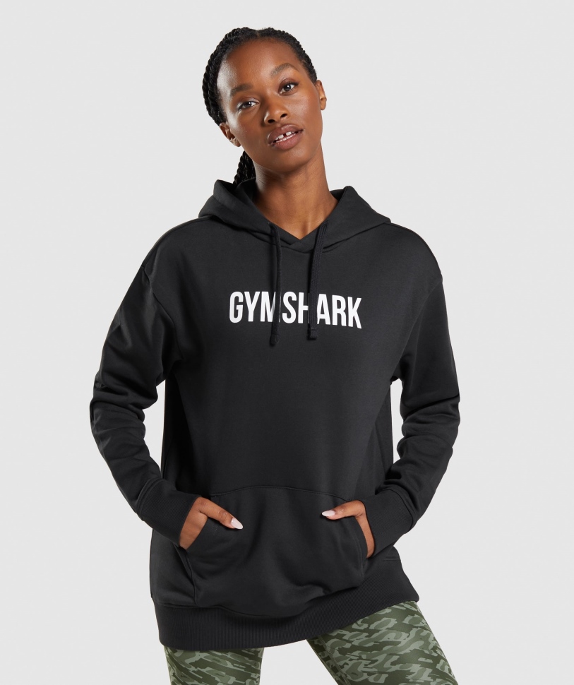 Gymshark Apollo Oversized μαύρο με κουκούλα
