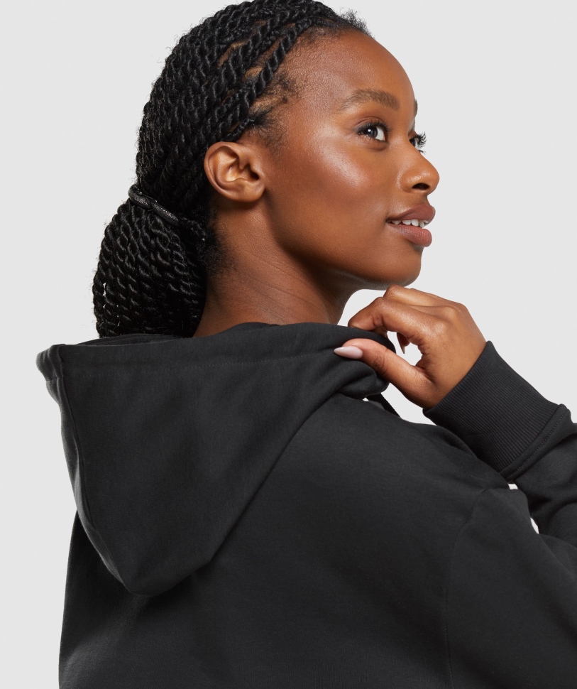 Gymshark Apollo Oversized μαύρο με κουκούλα