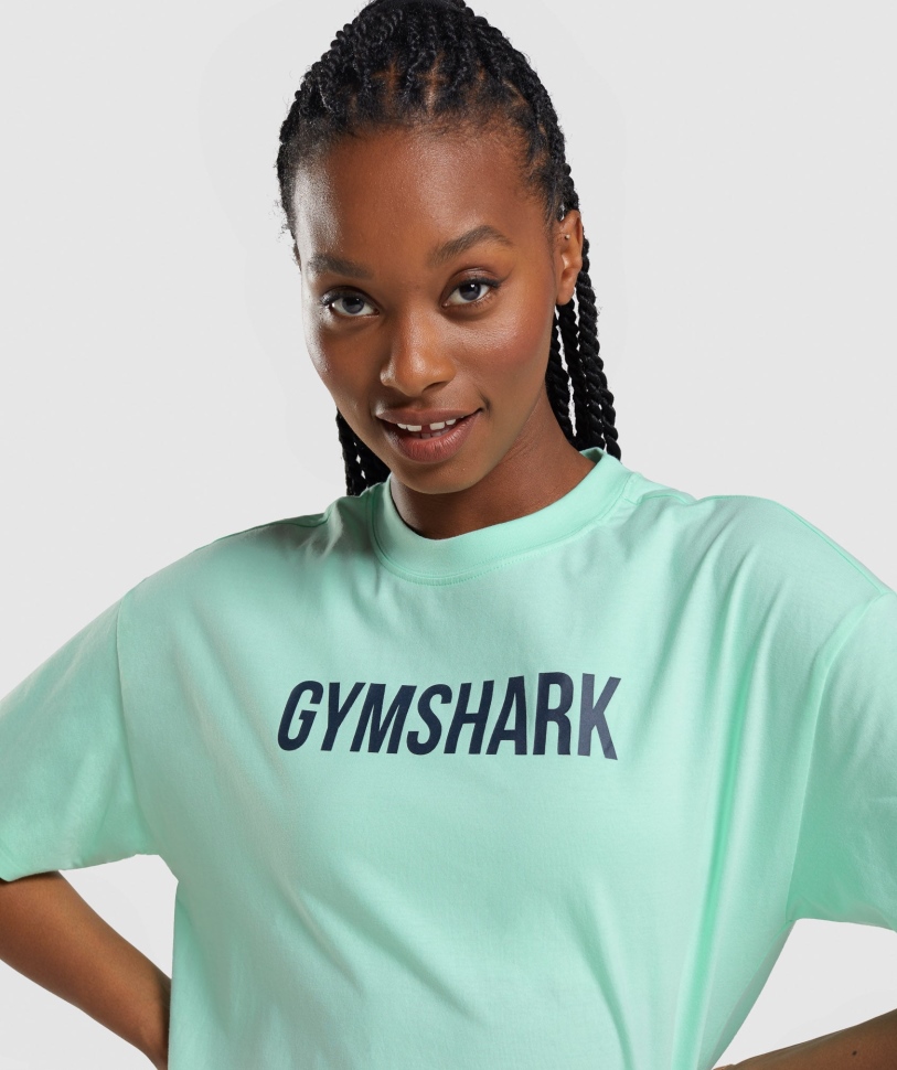 υπερμεγέθη μπλουζάκι Gymshark Apollo Turbo Blue