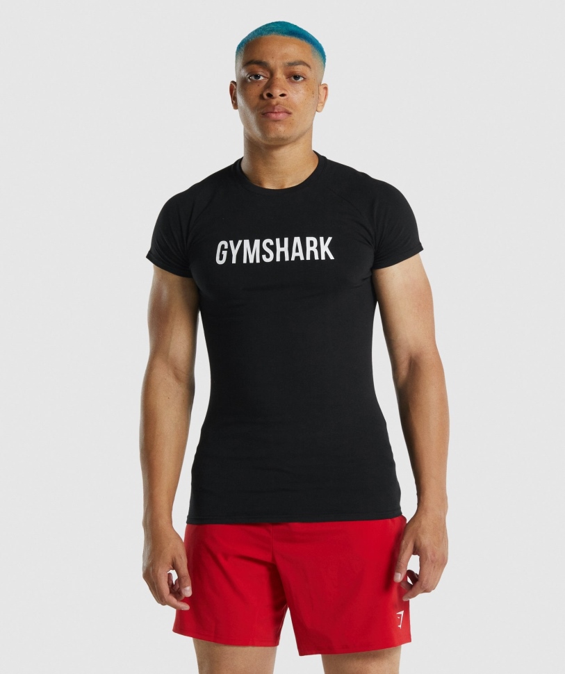 Gymshark Apollo μπλουζάκι μαύρο