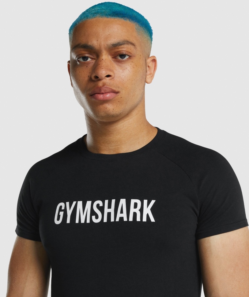 Gymshark Apollo μπλουζάκι μαύρο
