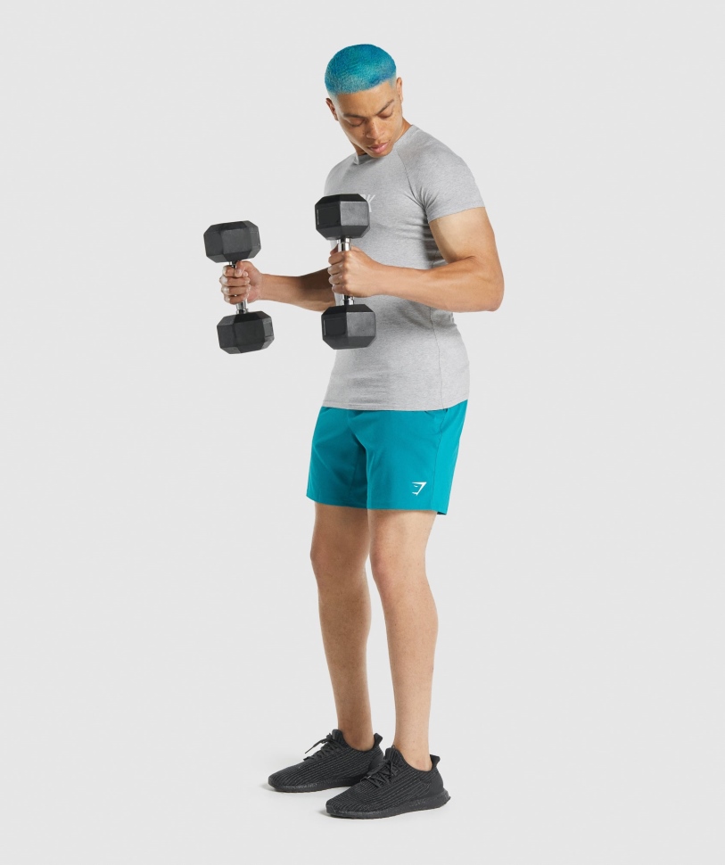 μπλουζάκι Gymshark Apollo ανοιχτό γκρι μάργα