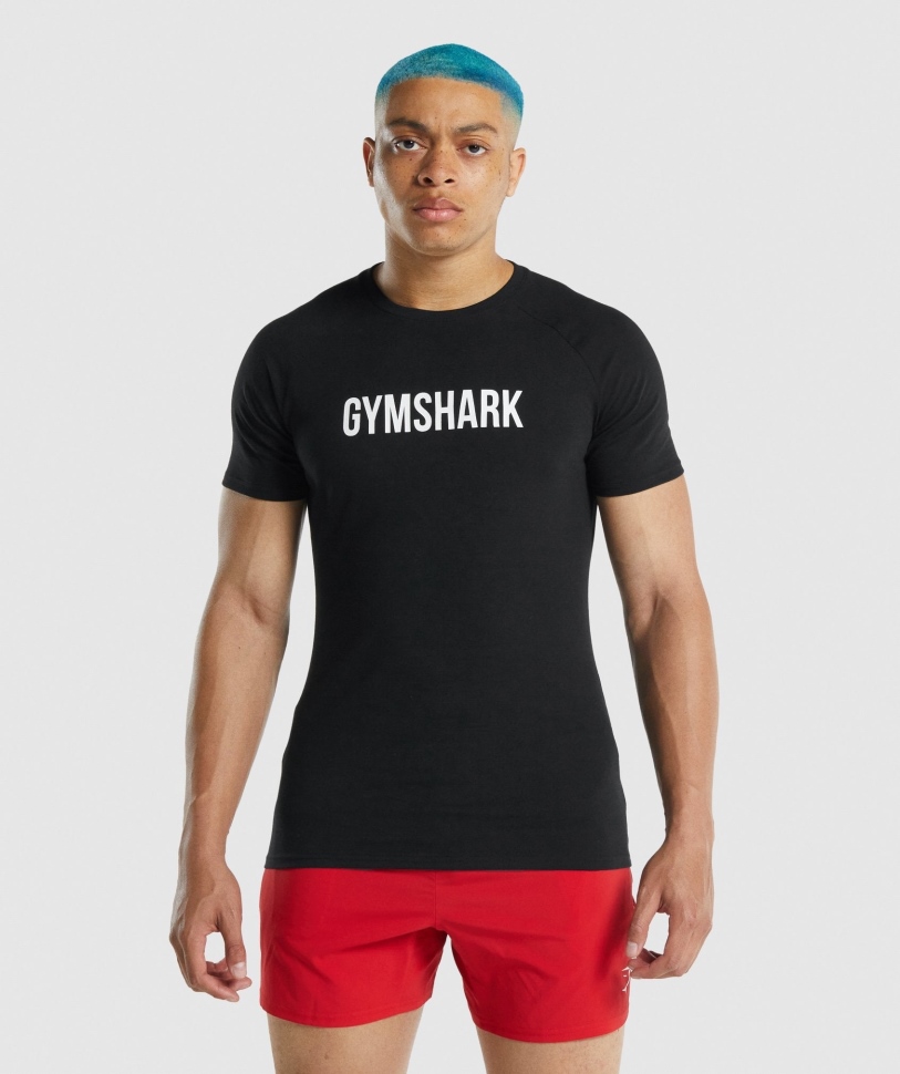 ανδρική μπλούζα Gymshark Apollo σε μαύρο χρώμα