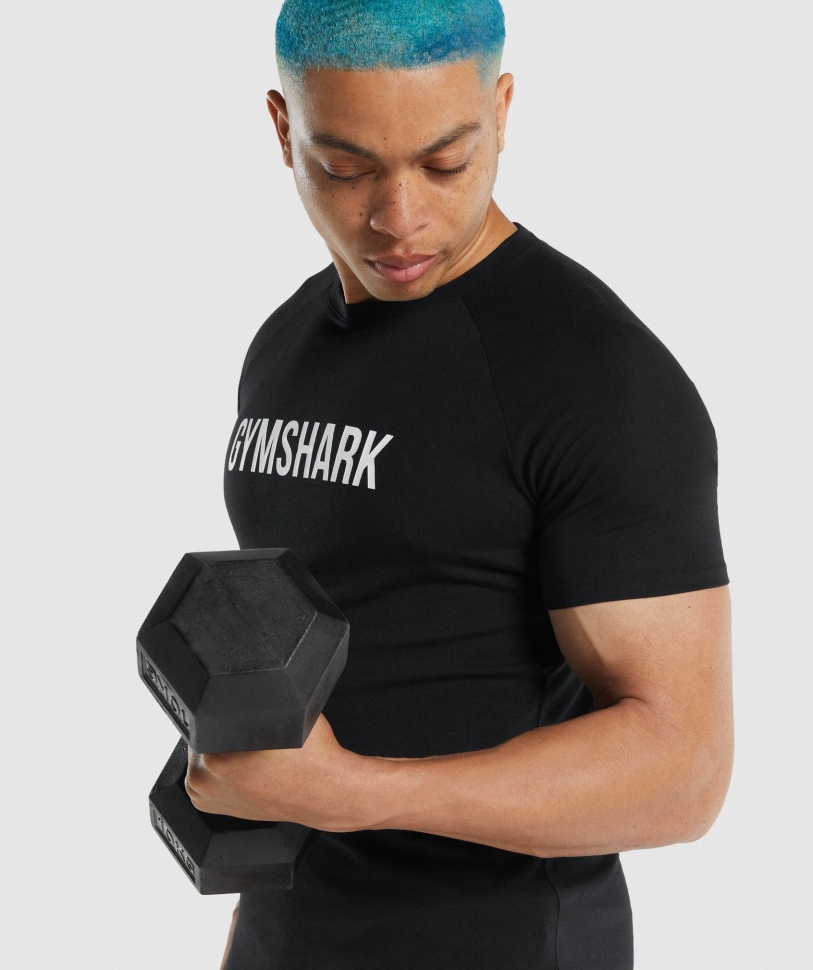 ανδρική μπλούζα Gymshark Apollo σε μαύρο χρώμα
