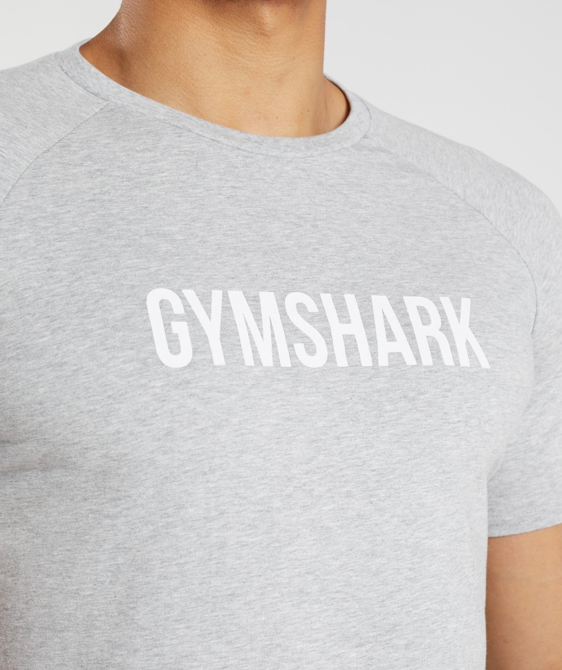 ανδρική μπλούζα Gymshark Apollo ανοιχτό γκρι μάργα